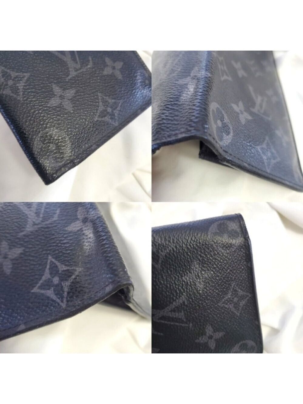 Louis Vuitton Monogram Eclipse Brazza Long Wallet Black France - Picture 4 of 11